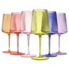 Rhea Ribbed Stemmed Wine Glassware, Set of 6