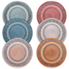 Tonal Vintage Glass Plate, Set of 6