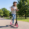 Kick Scooter for Kids Teens Adults Age 8+ Foldable Scooter with Large Light-up Wheels-Pink - Pink