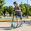 Kick Scooter for Kids Teens Adults Age 8+ Foldable Scooter with Large Light-up Wheels-Blue - Blue
