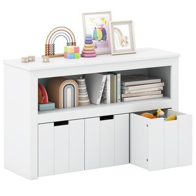 Kid Toy Storage Cabinet 3 Drawer Chest with Wheels Large Storage Cube Shelf