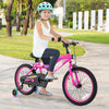 Patented 18 Inch LED Lighted Kids Bike with Training Wheels and Headlight for Ages 4-8 Years-18 inches