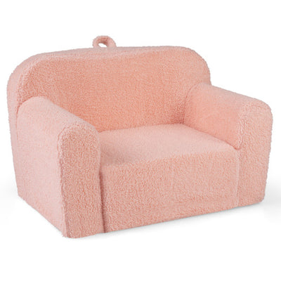 Kids Couch Portable Toddler Sofa with Anti-slip Base-Pink