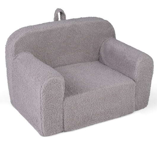 Kids Couch Portable Toddler Sofa with Anti-slip Base-Gray