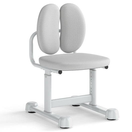 Kids Desk Chair Children Study Chair with Double Back Support and Adjustable Height-Gray