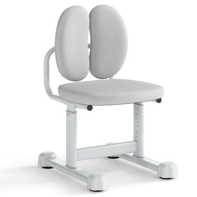Kids Desk Chair Children Study Chair with Double Back Support and Adjustable Height-Gray