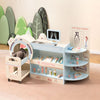 Kids Doctor Play Set Wooden Pretend Hospital Office Kit with Eye Chart Toy CT Machine-Blue