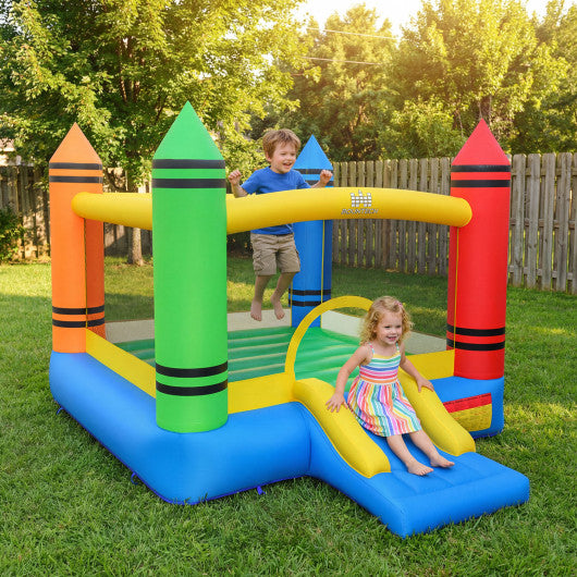 Kids Inflatable Bounce House with Slide and Ocean Balls Not Included Blower