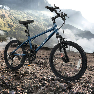 Kids Mountain Bike 20 24 Inch Child Bicycle for Boys Girls Aged 8+ Years Old Navy-20 Inch