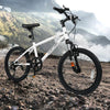 Kids Mountain Bike 20 24 Inch Child Bicycle for Boys Girls Aged 8+ Years Old White-20 Inch - White