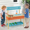 Kids Play Kitchen Set  Wooden Kitchen Playset Chef Pretend Mud Kitchen-Blue - Multicolor