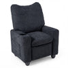 Kids Recliner Toddler Single Sofa with Adjustable Footrest and Cup Holder-Black