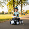Kids Ride On Car Sliding Toy with Music and Under-Seat Storage-Black & Blue