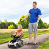 3-in-1 Licensed Lamborghini Ride on Push Car with Handle Guardrail-White - White