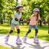 Kids Roller Skates for Girls Boys with Light-up Wheels and Safety Protection-Purple