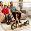 Kids Scooter Youth Kick Scooter with Adjustable Height Handlebar 12-Inch Inflatable Wheels-Orange - Orange