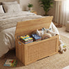 Kids Storage Bench 40 Inch Toy Box with Flip Top and Handles-Natural