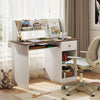 Kids Study Desk Children Writing Table with Drawer Shelves and Keyboard Tray-Natural