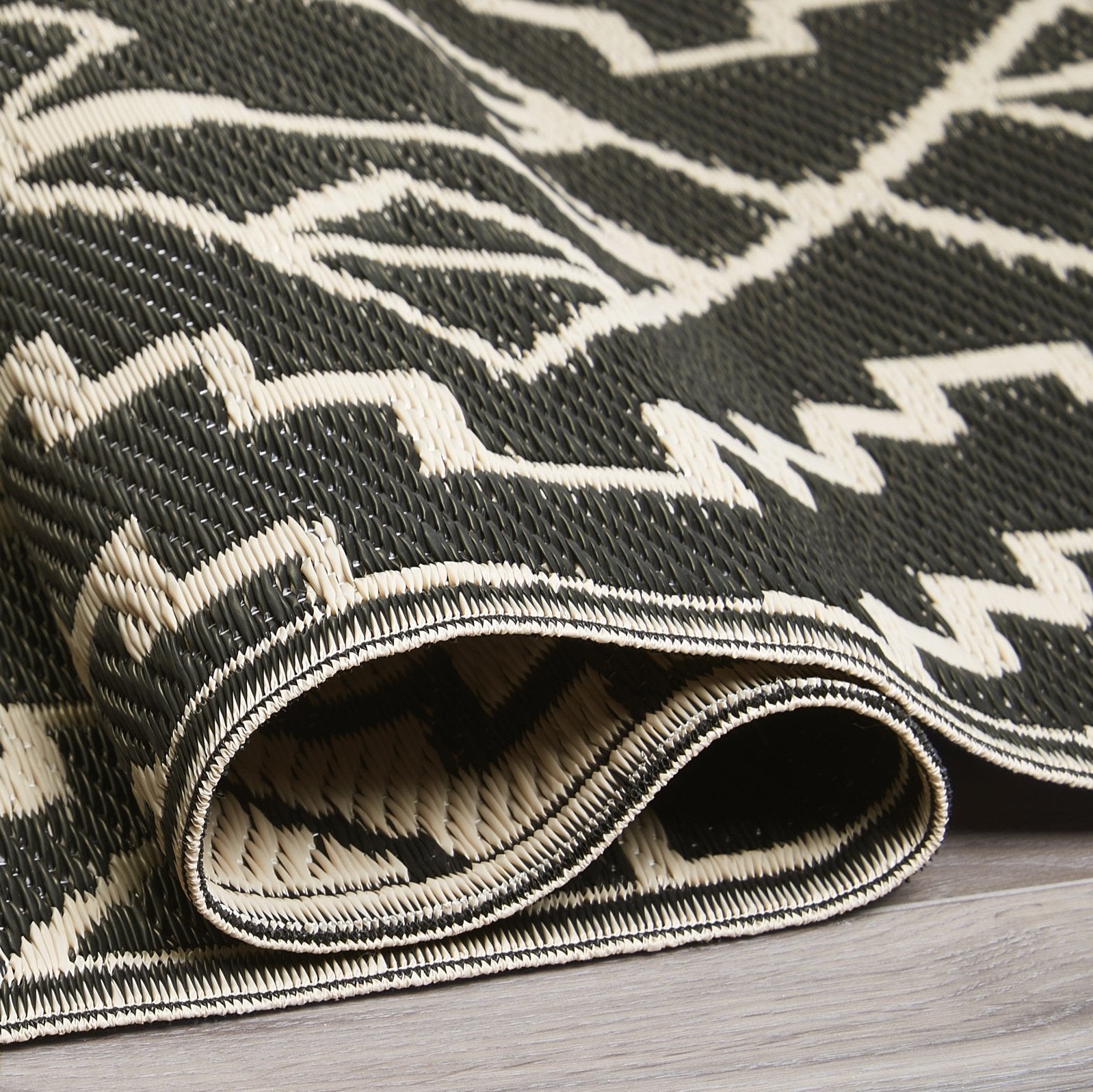 Kilimanjaro - Black Outdoor Rug for Patio FINAL SALE