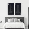 King And Queen 2 Piece Canvas With Song Or Vows Second Anniversary Gift - 10x20" (x2 Canvases)