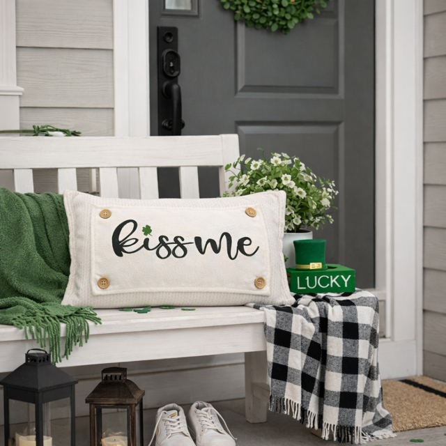 PILLOW ONLY (with fluffy insert): Natural Boho Cream: RECTANGLE BOHO PILLOW (with fluffy insert)
