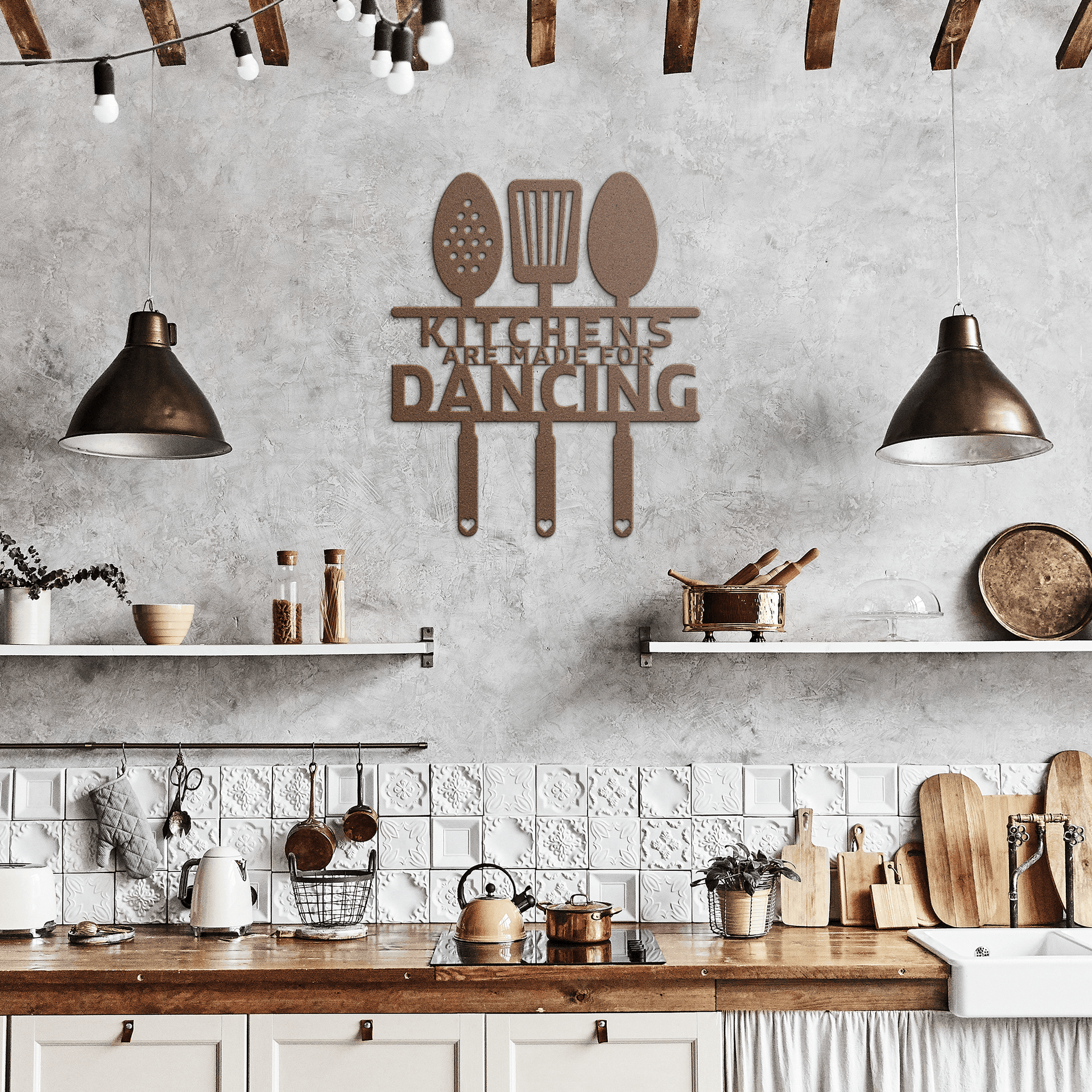 Kitchens Are Made for Dancing – Metal Wall Sign - 5 Colors & 6 Sizes!