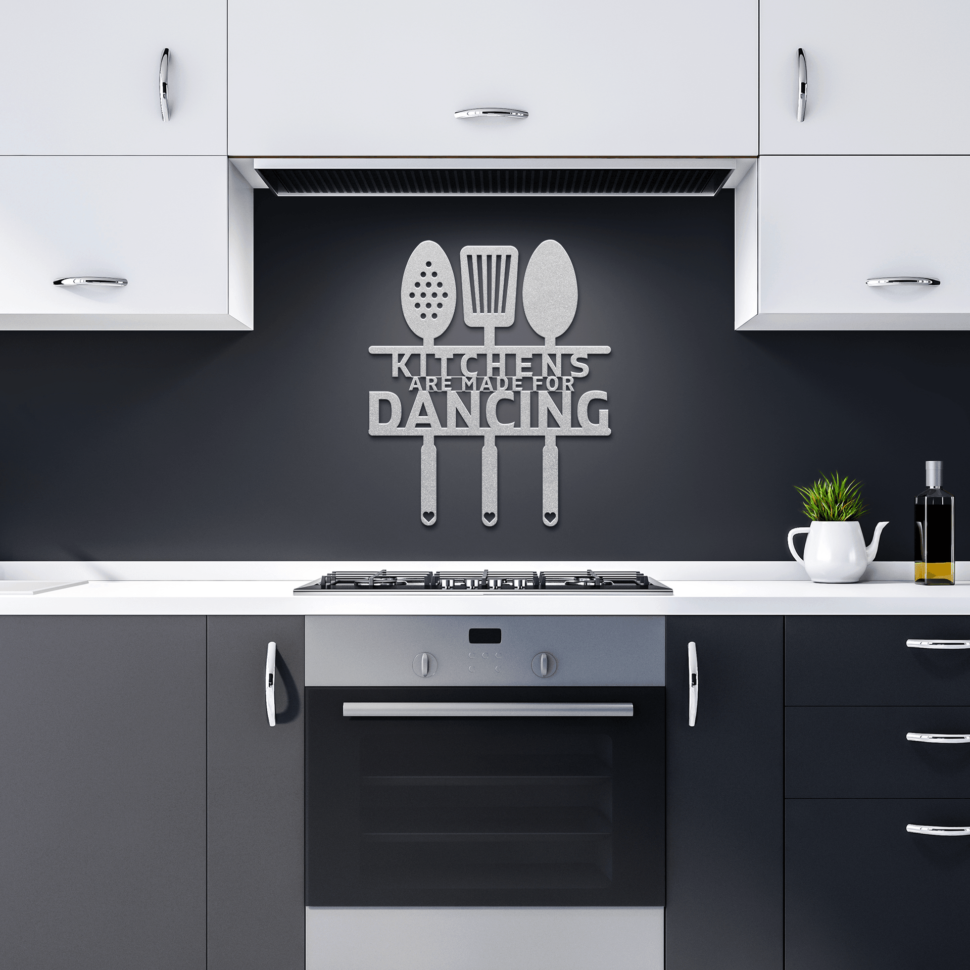 Kitchens Are Made for Dancing – Metal Wall Sign - 5 Colors & 6 Sizes!