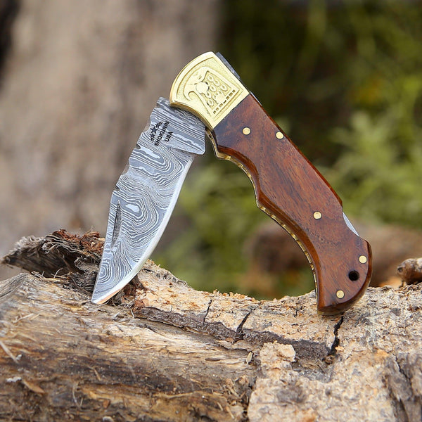 Rose Pocket Knife with Rosewood Handle