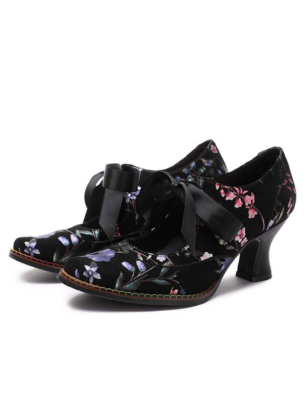 Angelique Handmade Floral Leather Shoes