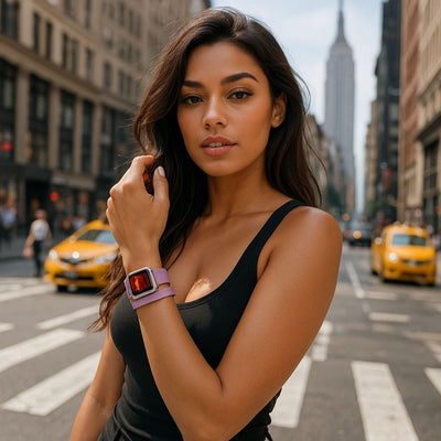 Luxury Double Wrap Cream Leather Apple Watch Band - San Diego