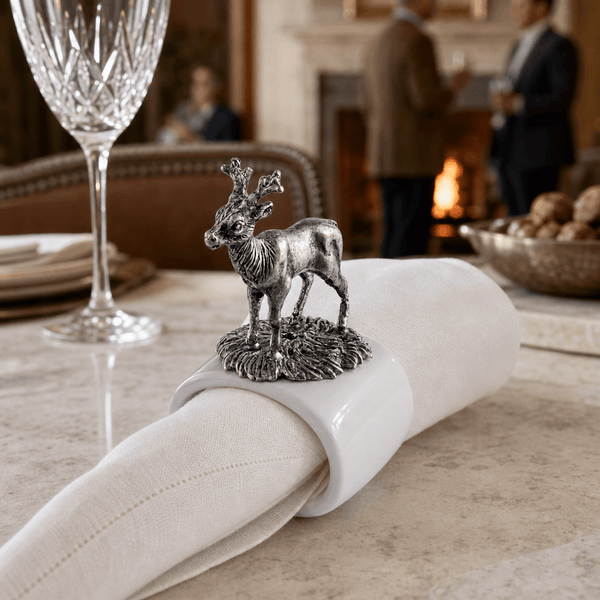 Deer Stoneware Napkin Ring