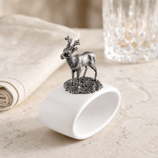 Deer Stoneware Napkin Ring