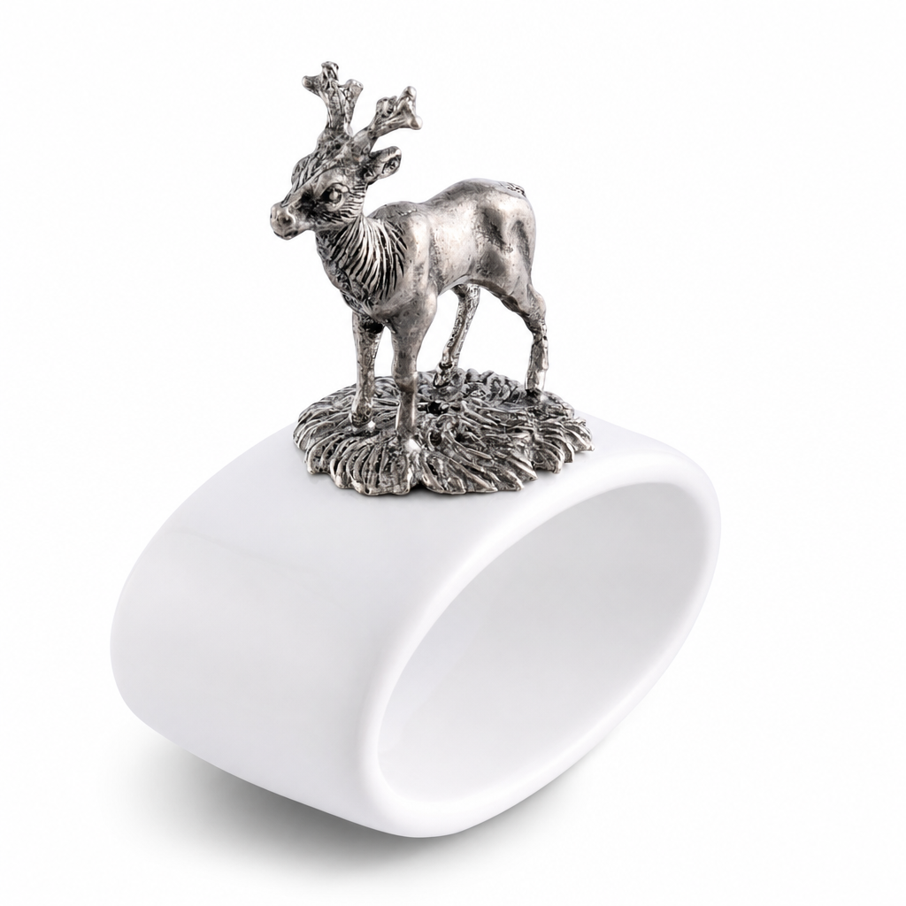 Deer Stoneware Napkin Ring