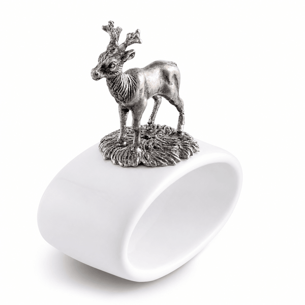 Deer Stoneware Napkin Ring
