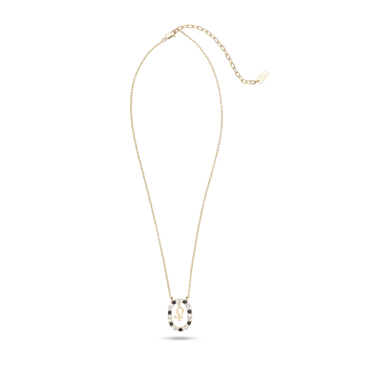 Armenian Alphabet Initial Necklace – Gold-Plated with Zircon