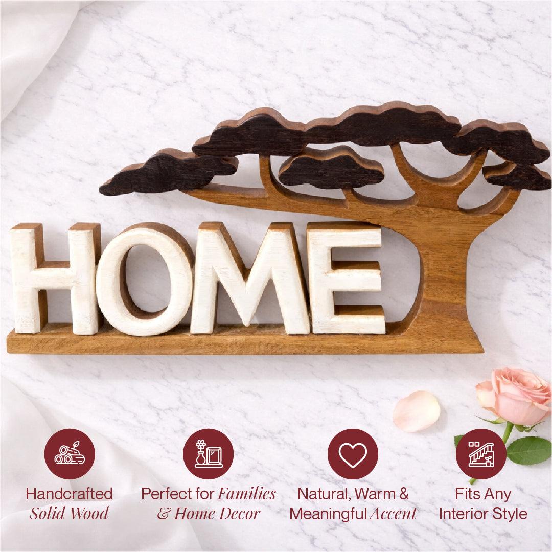Wooden Sculpture – Artisan Form, Rustic Acacia