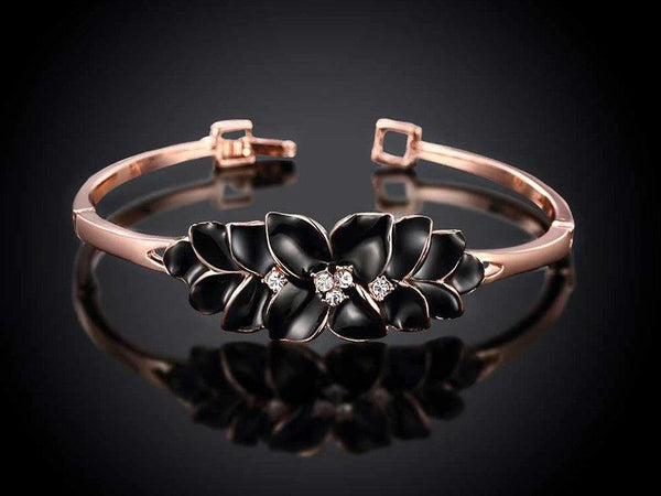 18K Rose gold plated oil drop bangle