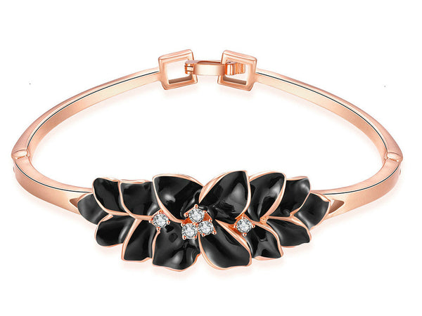 18K Rose gold plated oil drop bangle