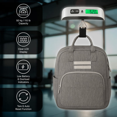 Travel Essentials Bundle: Digital Luggage Scale, Handheld Garment Steamer & Portable Travel Iron