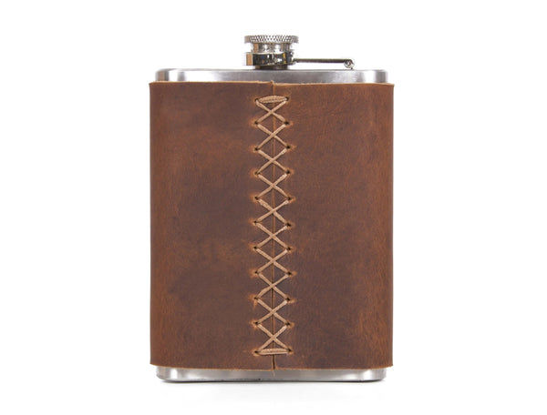 Leather Wine Flask Cover - Gifts for You 'n Me