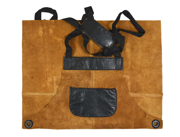 Toledo Leather Suede Apron - Raven Black - Gifts for You 'n Me