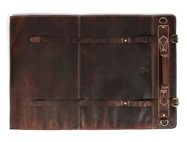 Bend Leather Chef Knife Roll 10 Slot - Walnut Brown - Gifts for You 'n Me