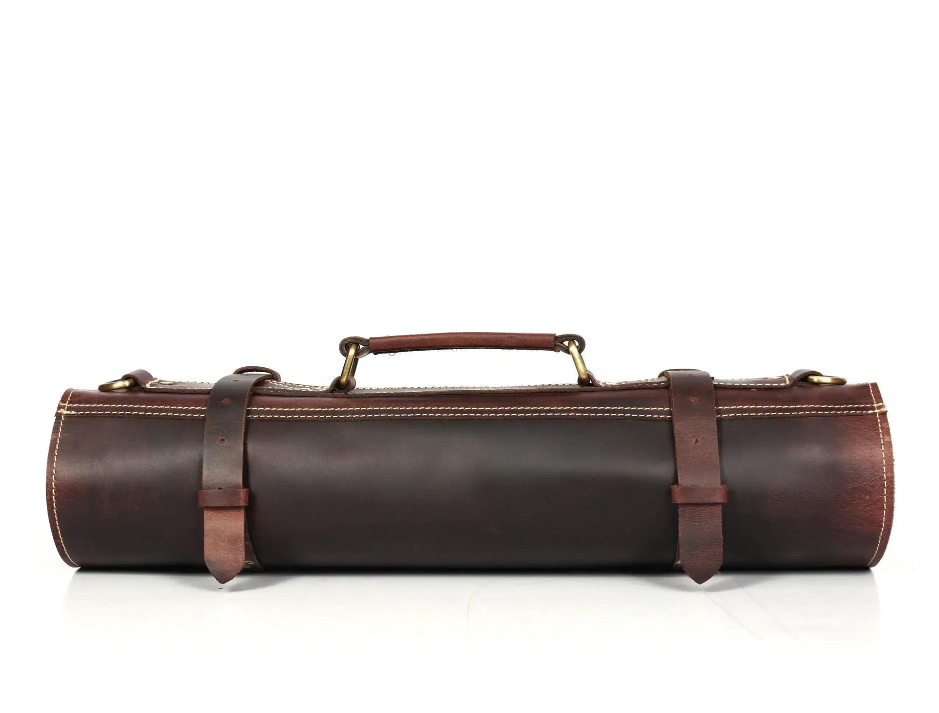 Vicenza Leather Knife Roll - Walnut Brown ( KR-53 ) - Gifts for You 'n Me
