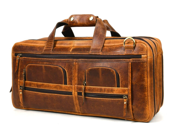 Salerno Leather Chef Knife Case Stress Brown (KR-61) - Gifts for You 'n Me