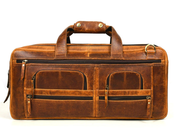 Salerno Leather Chef Knife Case Stress Brown (KR-61) - Gifts for You 'n Me