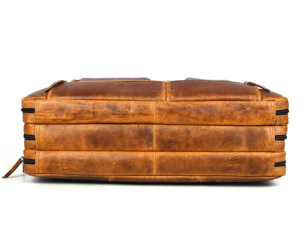 Salerno Leather Chef Knife Case Stress Brown (KR-61) - Gifts for You 'n Me