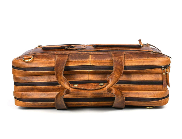 Salerno Leather Chef Knife Case Stress Brown (KR-61) - Gifts for You 'n Me