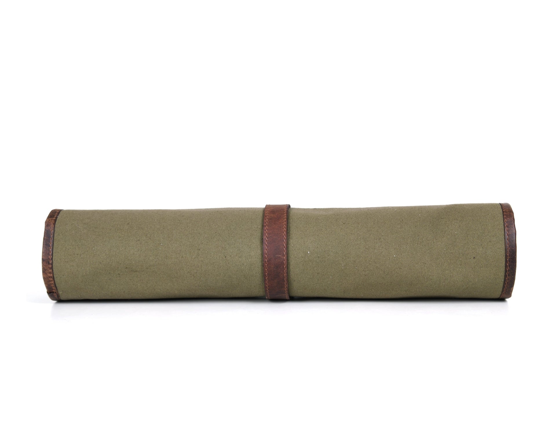 Iris Leather Chef Knife Roll Olive Green 5 Slot ( KR-64 )
