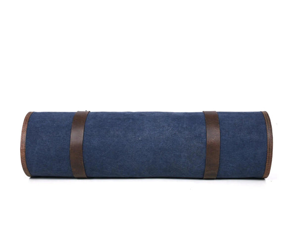 Turin Leather Canvas Chef Knife Roll Abyss Blue 10 Slot ( KR-68B ) - Gifts for You 'n Me