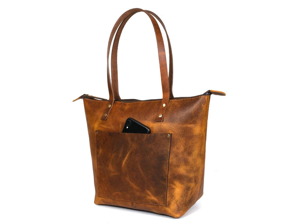 Cassidy Leather Tote Bag - Gifts for You 'n Me